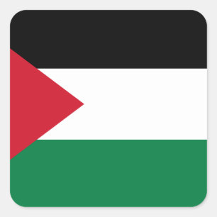 Adesivo Quadrado Bandeira nacional do mundo de Palestina