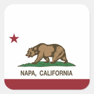 Adesivo Quadrado Bandeira Napa do estado de Califórnia