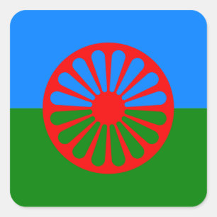 Adesivo Quadrado Bandeira oficial romanichel