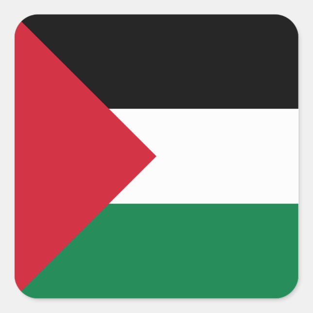 Adesivo Quadrado Bandeira Palestina (Frente)