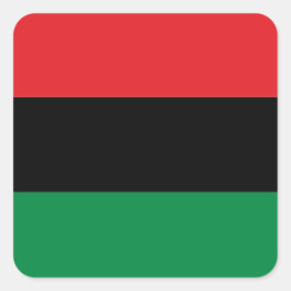 Adesivo Quadrado Bandeira Pan-Africana da UNIA Kwanzaa