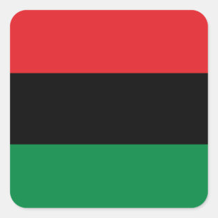 Adesivo Quadrado Bandeira Pan Africano, Kwanzaa feliz
