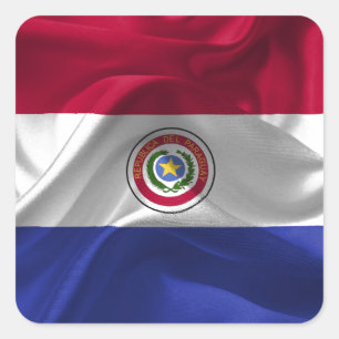 Adesivo Quadrado Bandeira paraguaia