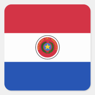 Adesivo Quadrado Bandeira paraguaia