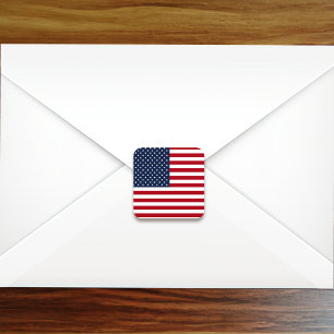 Adesivo Quadrado Bandeira Patriótica Americana