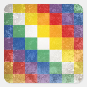 Adesivo Quadrado Bandeira pessoas Aymara