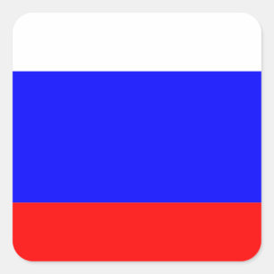 Adesivo Quadrado Bandeira Russa