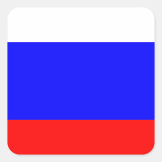 Adesivo Quadrado Bandeira Russa