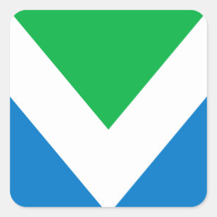 Adesivo Quadrado Bandeira Vegana Internacional