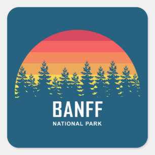 Adesivo Quadrado Banff National Park