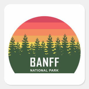 Adesivo Quadrado Banff National Park