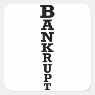 Adesivo Quadrado Bankrupt