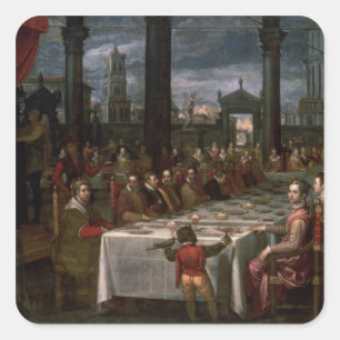 Adesivo Quadrado Banquete de casamento