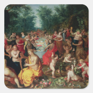 Adesivo Quadrado Banquete dos deuses