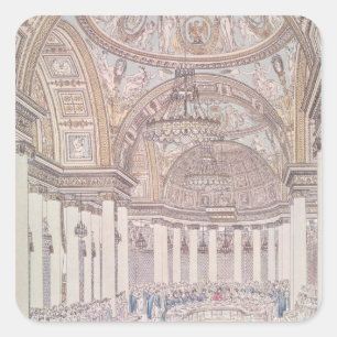 Adesivo Quadrado Banquete imperial no salão de beleza grande