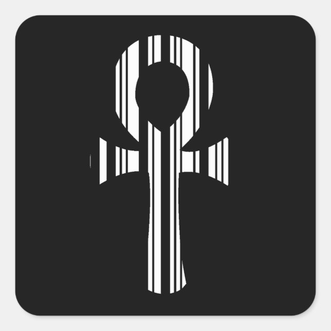 Adesivo Quadrado BAR ANKH SYMBOL CÓDIGO DE Design Ankhs Código de B (Frente)