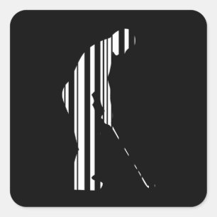 Adesivo Quadrado BAR GOLF CÓDIGO Golfer Golfing Padrão de Esporte