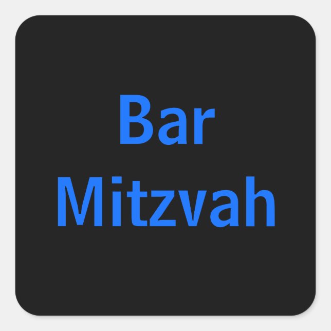 Adesivo Quadrado Bar Mitzvah (Frente)