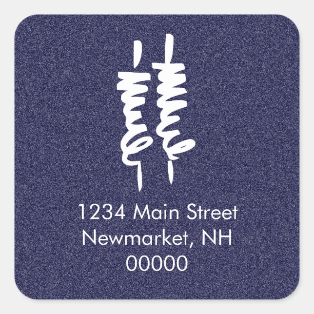 Adesivo Quadrado Bar Mitzvah White Torah roda em qualquer cor (Frente)