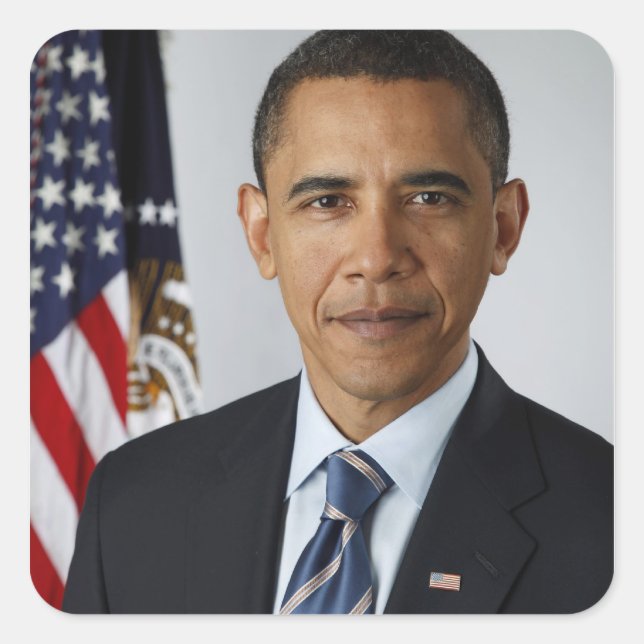 Adesivo Quadrado Barack Obama (Frente)