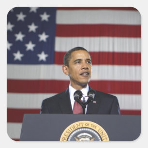 Adesivo Quadrado Barack Obama
