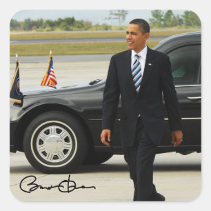 Adesivo Quadrado Barack Obama