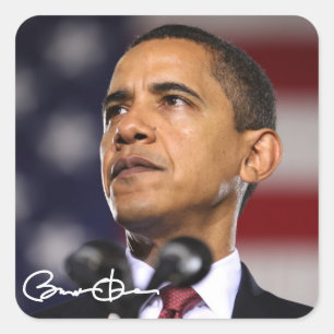 Adesivo Quadrado Barack Obama
