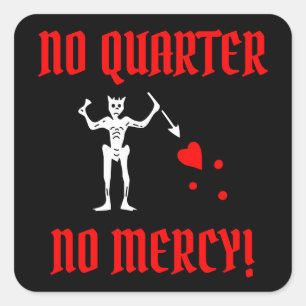 Adesivo Quadrado Barba Negra do Pirata (Edward Teach)