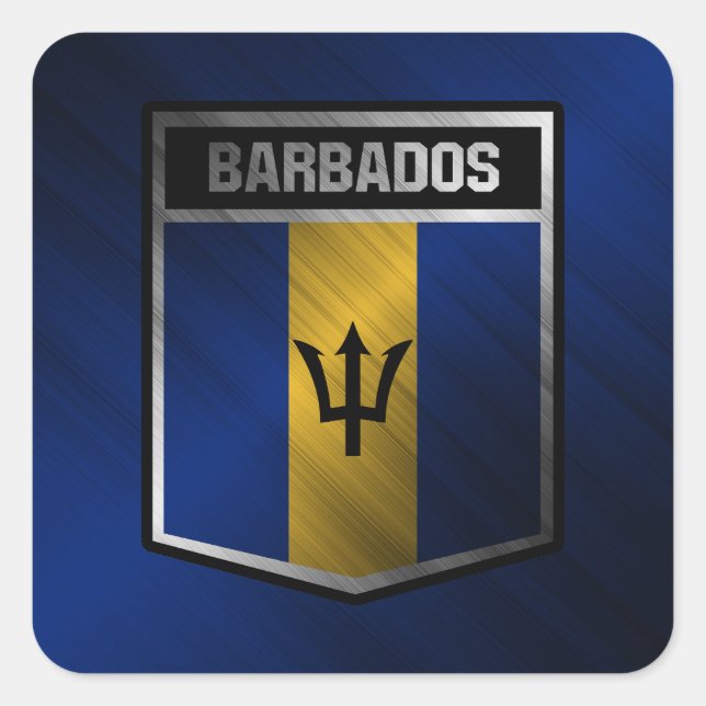 Adesivo Quadrado Barbados (Frente)