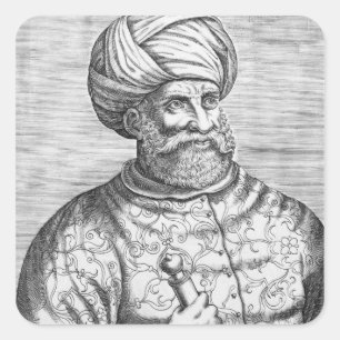 Adesivo Quadrado Barbarossa, ilustração de Andre Thevet