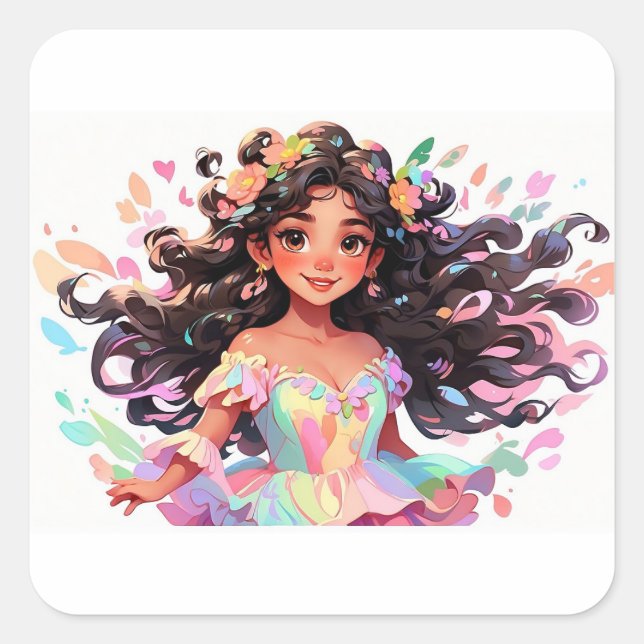 Adesivo Quadrado Barbie Art (Frente)