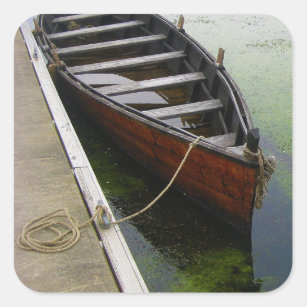 Adesivo Quadrado Barco da canoa entrado