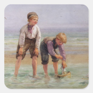 Adesivo Quadrado Barcos à vela