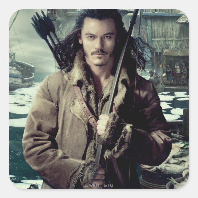 Adesivo Quadrado BARD THE BOWMAN™ in Laketown (Frente)