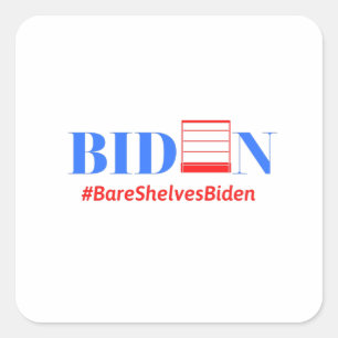 Adesivo Quadrado Bare Shelves Biden vazio