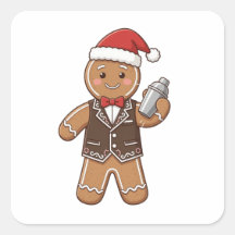 Barista de Pão de Mel Natal 2026 Café de Férias