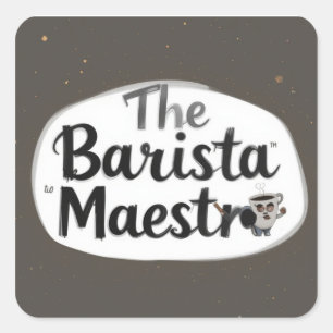 Adesivo Quadrado Barista Maestro