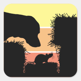 Adesivo Quadrado Barn Hunt Nose Work: Dog and Rat Scent Work