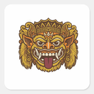 Adesivo Quadrado Barong Cultural Balinês