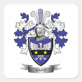 Adesivo Quadrado Barr Family Crest Casaco de Armas