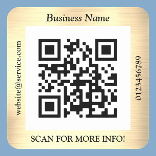 Adesivo Quadrado Barramento de código QR. Nome Promo do Site, Esma