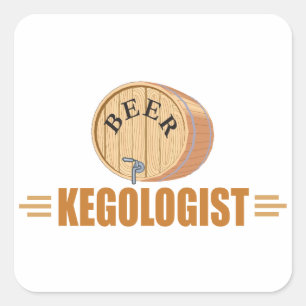 Adesivo Quadrado Barril de Cerveja Engraçado