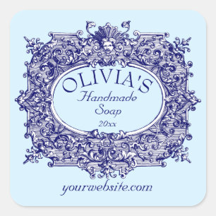 Adesivo Quadrado Barroco Rococo Cartouche Soap Modelo