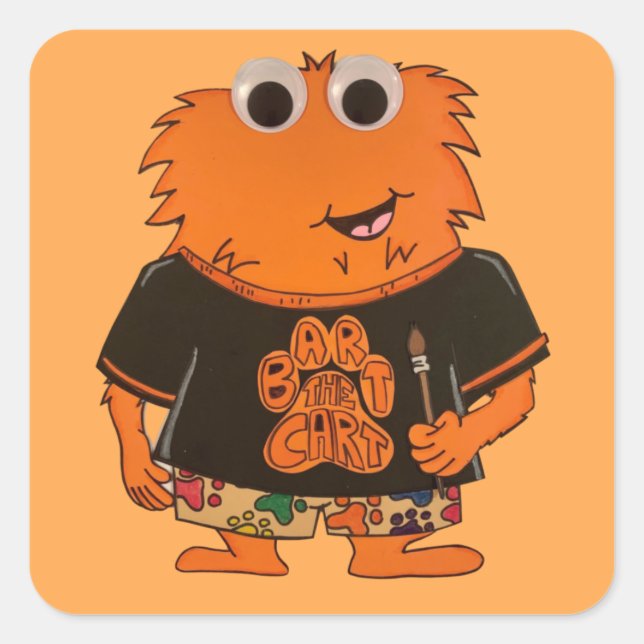 Adesivo Quadrado Bart Stickers (Frente)