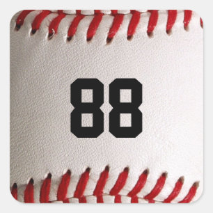 Adesivo Quadrado Basebol e Softbol Costura Vermelha