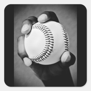 Adesivo Quadrado basebol na mão
