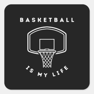 Adesivo Quadrado Basquete É Meu Esporte