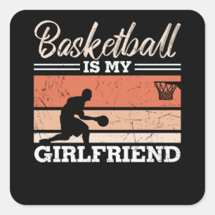 Adesivo Quadrado Basquete é minha Namorada Belo Design