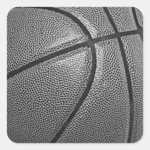 Adesivo Quadrado Basquete em Escala de Cinza