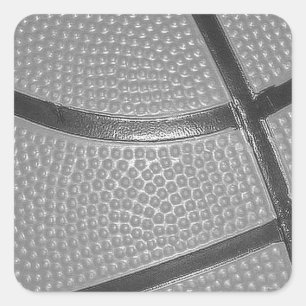 Adesivo Quadrado Basquete preto e branco